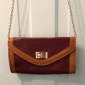 💕bundle only-Apt 9 faux ostrich shoulder bag